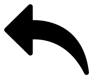 Curved Left Arrow Icon PNG Image