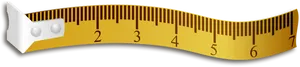 Curved Measure Tape Illustration PNG Image