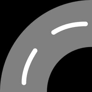 Curved Road Abstract PNG image with transparent background