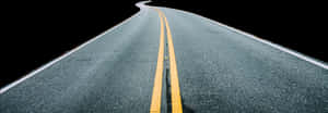 Curving Asphalt Roadwith Yellow Lines PNG image with transparent background
