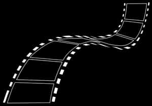 Curving Film Strip Graphic PNG
