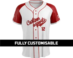 Custom Baseball Jersey Design PNG Image