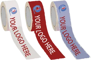 Custom Branded Scotch Tape Rolls PNG Image