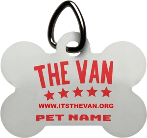 Custom Dog Bone Tag The Van PNG Image