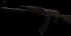 Custom Engraved A K47 Firearm PNG