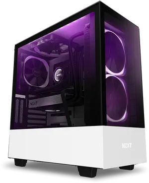 Custom Gaming P C Purple Lighting PNG Image