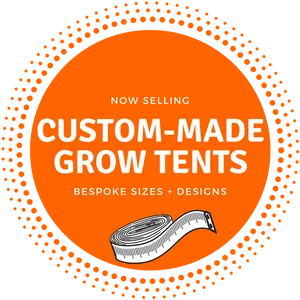 Custom Made Grow Tents Advertisement PNG Image