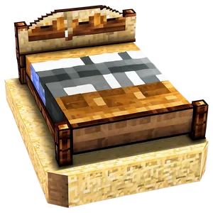 Custom Minecraft Bed Png 06122024 PNG Image