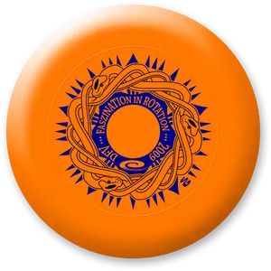 Custom Orange Frisbee Design PNG Image