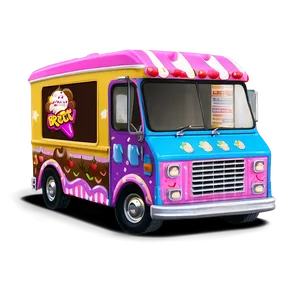 Custom Painted Ice Cream Truck Png Rxu PNG Image