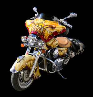 Custom Painted Motorcycle Flames PNG image with transparent background