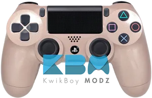 Custom Rose Gold P S4 Controller PNG Image