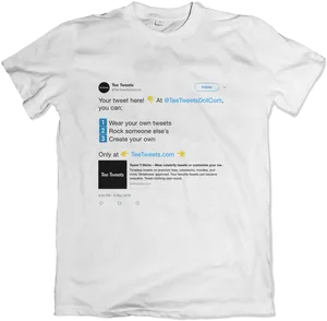 Custom Tweet T Shirt Design PNG Image