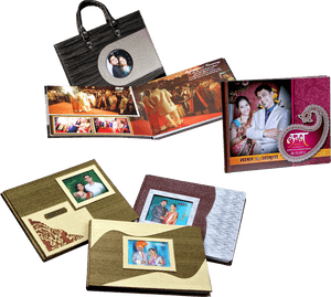 Custom Wedding Photo Albums Collection PNG with transparent background