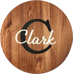 Custom Wooden Sign Clark Family PNG Image