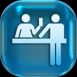 Customer Service Desk Icon PNG image with transparent background