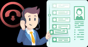 Customer Support Representative Online Help PNG with transparent background