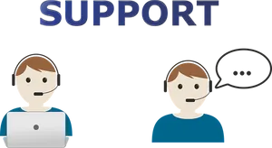 Customer Support Representatives Graphic PNG Image