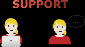 Customer Support Representatives Illustration PNG with transparent background