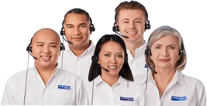 Customer Support Team Headsets PNG Image