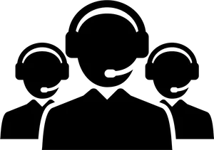 Customer Support Team Silhouette PNG Image