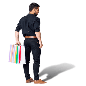 Customer with Shopping Bag PNG 06202024 PNG image with transparent background