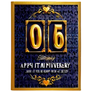 Customizable Anniversary Card Png Iip PNG Image