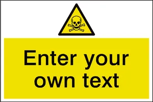 Customizable Hazard Sign Template PNG Image