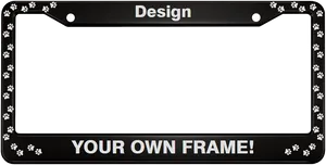 Customizable License Plate Frame Design PNG Image