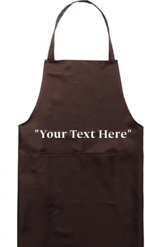 Customizable Text Brown Apron PNG Image