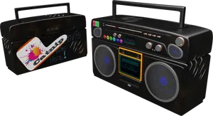 Customized Boombox Designs PNG Image