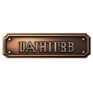 Customized Bronze Nameplate Png 93 PNG Image