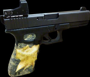 Customized Glock Pistolwith Optic PNG image with transparent background