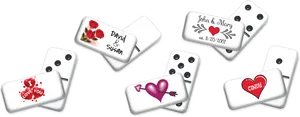 Customized Love Themed Dominoes PNG Image