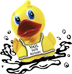 Customized Rubber Duck Vail Rotary Logo PNG Image