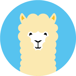Cute Alpaca Cartoon Graphic PNG
