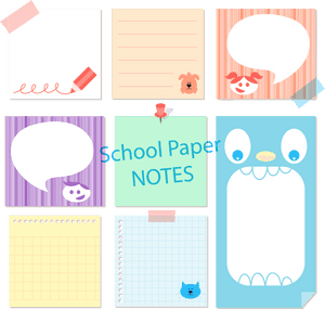 Cute_ Animal_ Themed_ Sticky_ Notes PNG image with transparent background