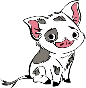 Cute_ Animated_ Pig_ Character_ Moana PNG Image