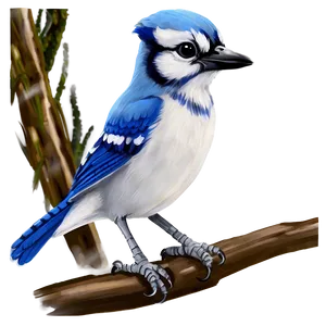 Cute Baby Blue Jay Png Vsg64 PNG Image