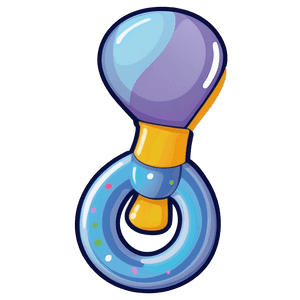 Cute Baby Rattle Clipart PNG aib PNG