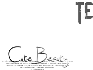 Cute Beauty Text Design PNG Image