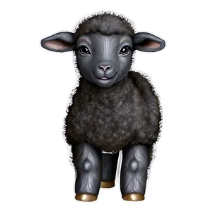 Cute Black Lamb Png Dsb PNG Image