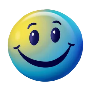 Cute Blue Smiley Emoji Png Msf PNG Image