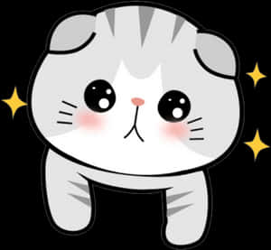 Pet Animal Cat Gato Chibi Kawaii Cute Sonrojo Blush - Cute Cat Face Clipart, HD Png Download PNG