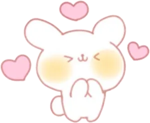 Cute_ Bunny_ Kawaii_ Blush.png PNG Image