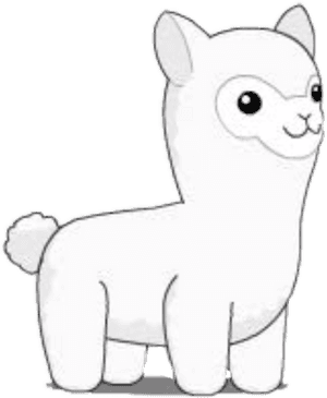Cute Cartoon Alpaca PNG