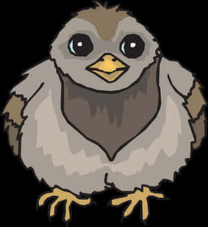 Cute Cartoon Baby Bird PNG image with transparent background