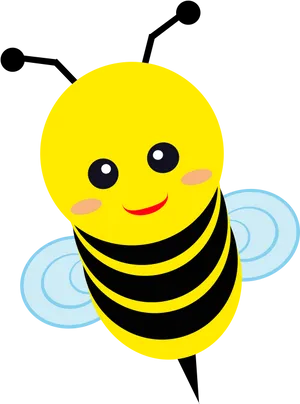 Cute Cartoon Bee Clipart PNG Image