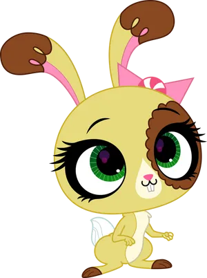 Cute Cartoon Bunny Character PNG Image