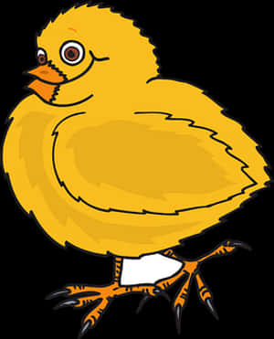 Cute Cartoon Chick Illustration PNG image with transparent background